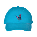 Casquette dadhat bleu fluo avec design arthropode no.0039