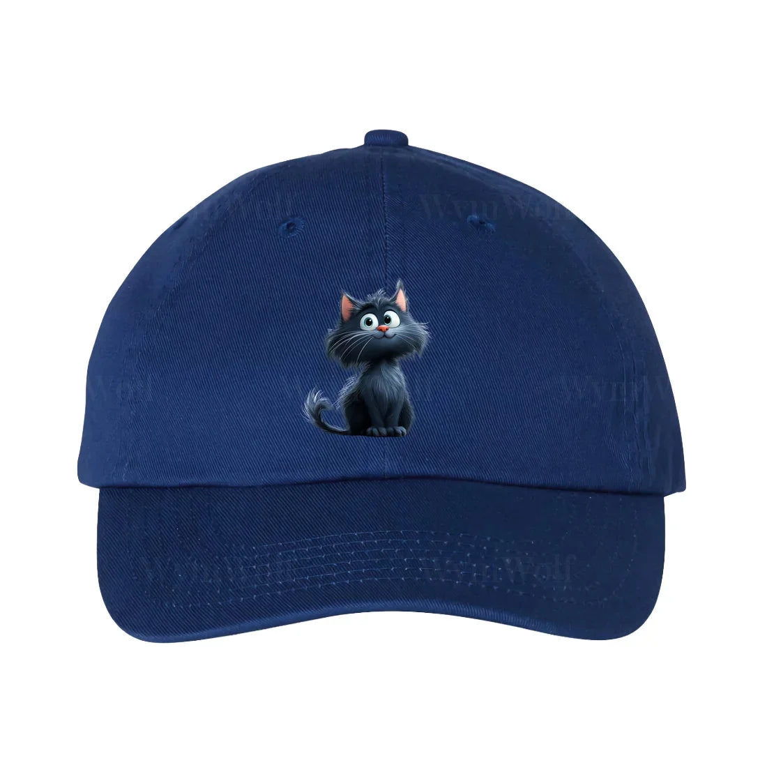 Une casquette dadhat royal ornée du motif #0001 motif représentant un chat
