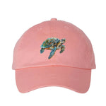 Casquette DadHat rose avec design mers & océans no.0002