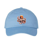 Casquette DadHat bleu ciel avec motif mers & Océans design no.0009