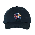 Casquette dadhat marine avec design no.0002 représentant un chat