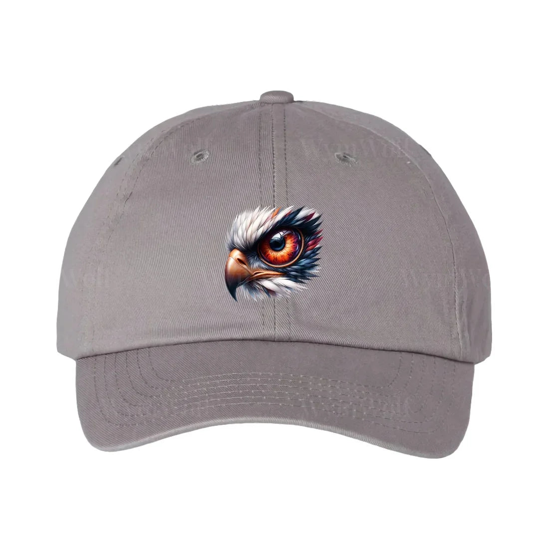 Casquette dadhat gris avec motif  no.0004 représentant un chat