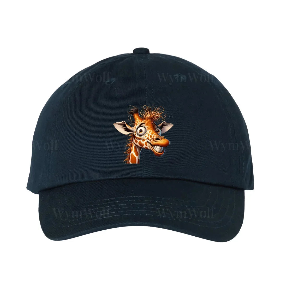 Casquette dadhat marine avec design no.0008 représentant un chat
