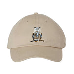 Casquette kaki avec motif no.0017 représentant un cat