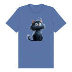 T-shirt Cat graphic 0001 - Columbia Blue