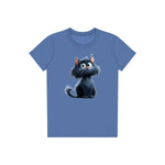 T-shirt Cat graphic 0001 - Columbia Blue