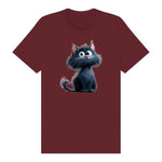 T-shirt Cat graphic 0001 - Maroon