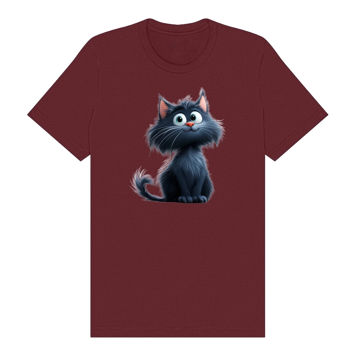 T-shirt Cat graphic 0001 - Maroon