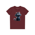 T-shirt Cat graphic 0001 - Maroon