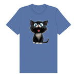 T-shirt Cat graphic 0002 - Columbia Blue