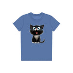 T-shirt Cat graphic 0002 - Columbia Blue