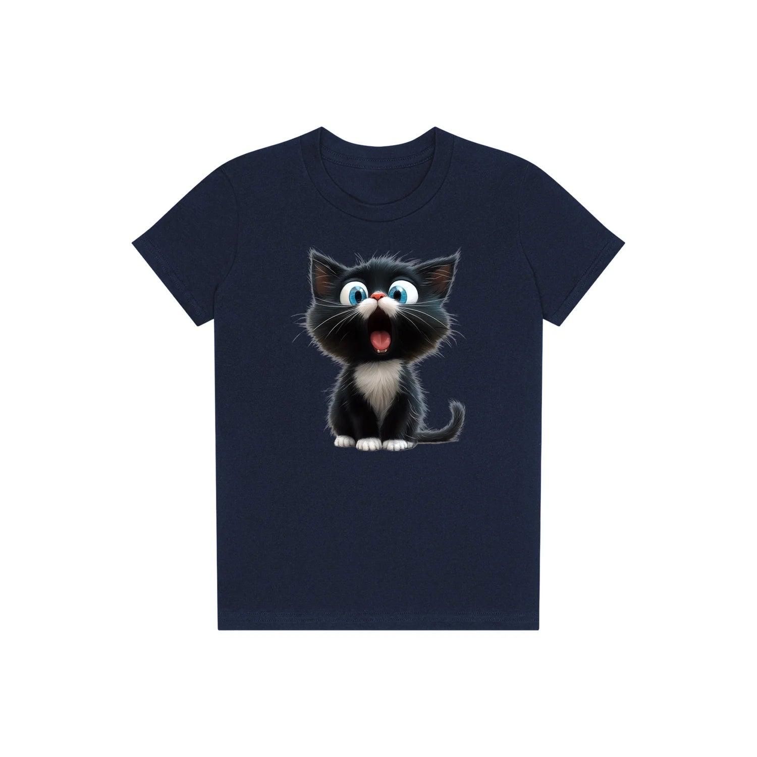 T-shirt Cat graphic 0002 - Navy