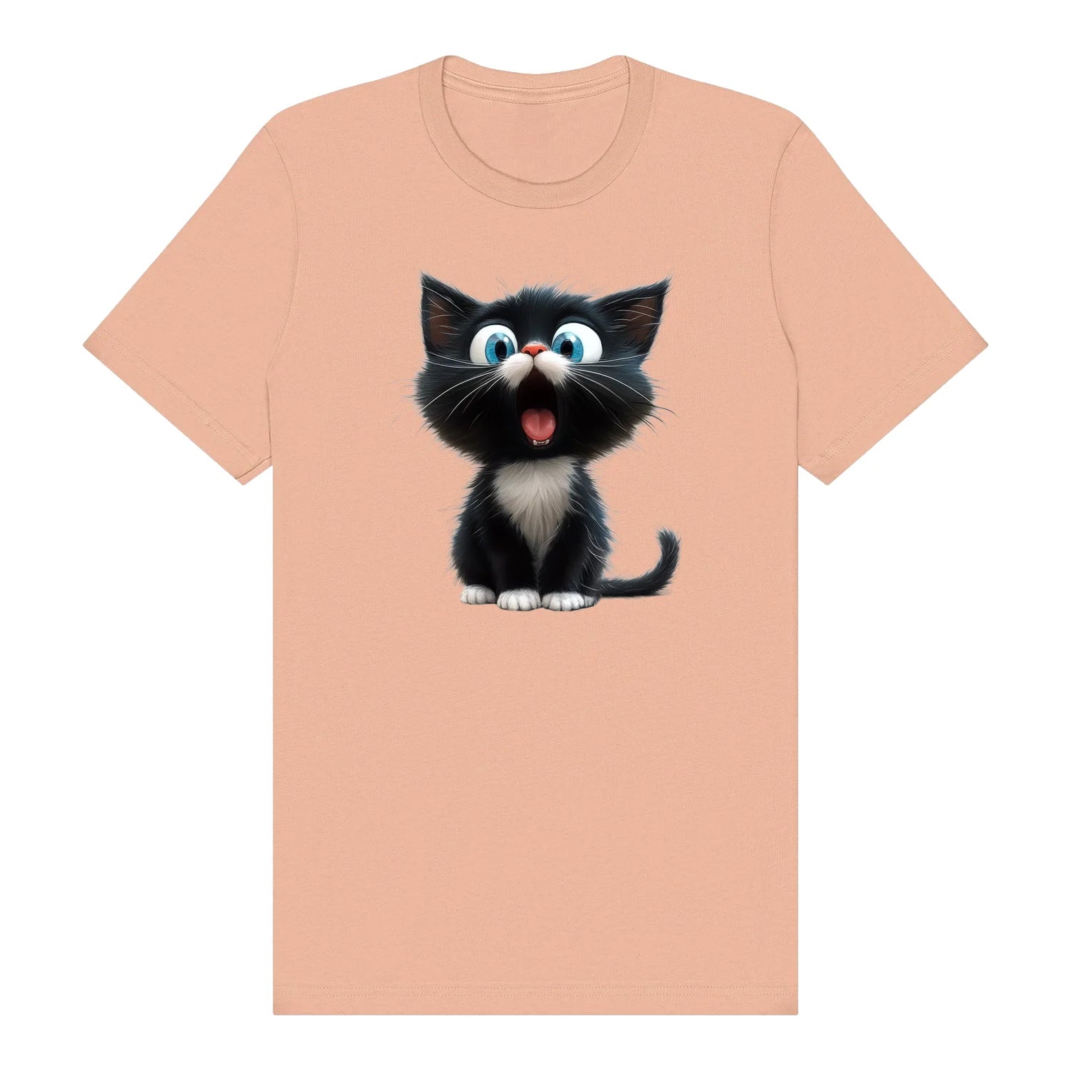 T-shirt Cat graphic 0002 - Peach