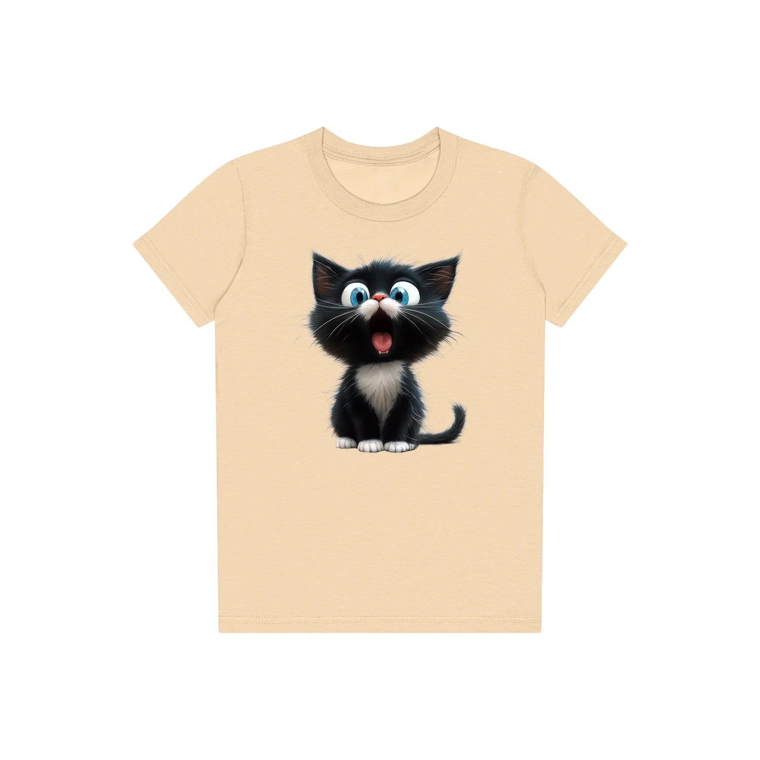 T-shirt Cat graphic 0002 - Soft Cream