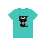 T-shirt Cat graphic 0002 - Teal