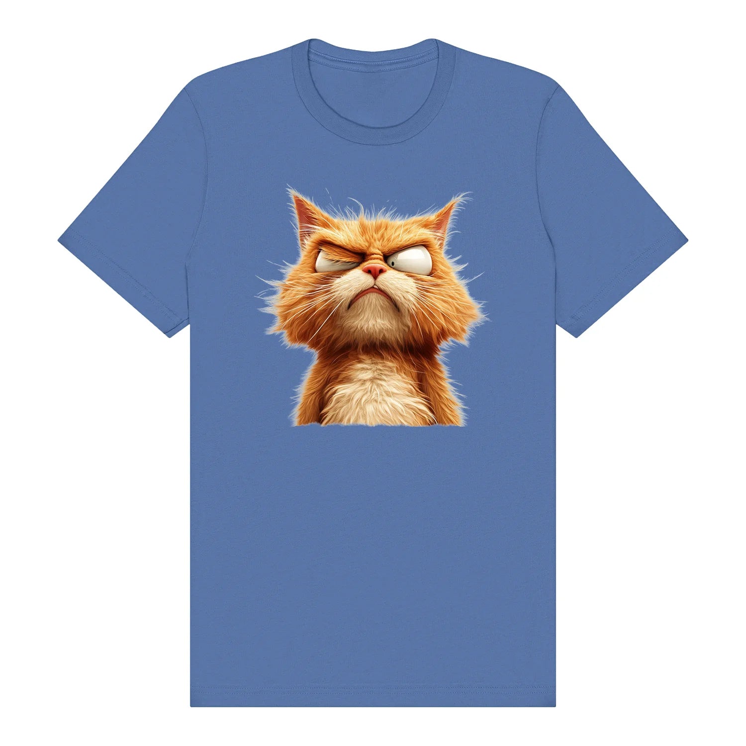 T-shirt Cat graphic 0003 - Columbia Blue