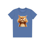 T-shirt Cat graphic 0003 - Columbia Blue