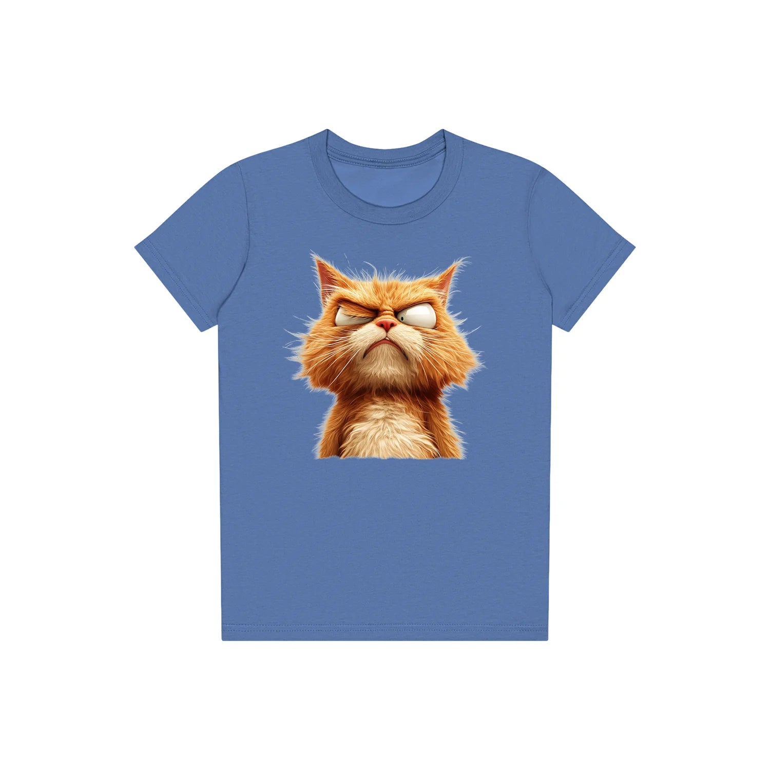 T-shirt Cat graphic 0003 - Columbia Blue