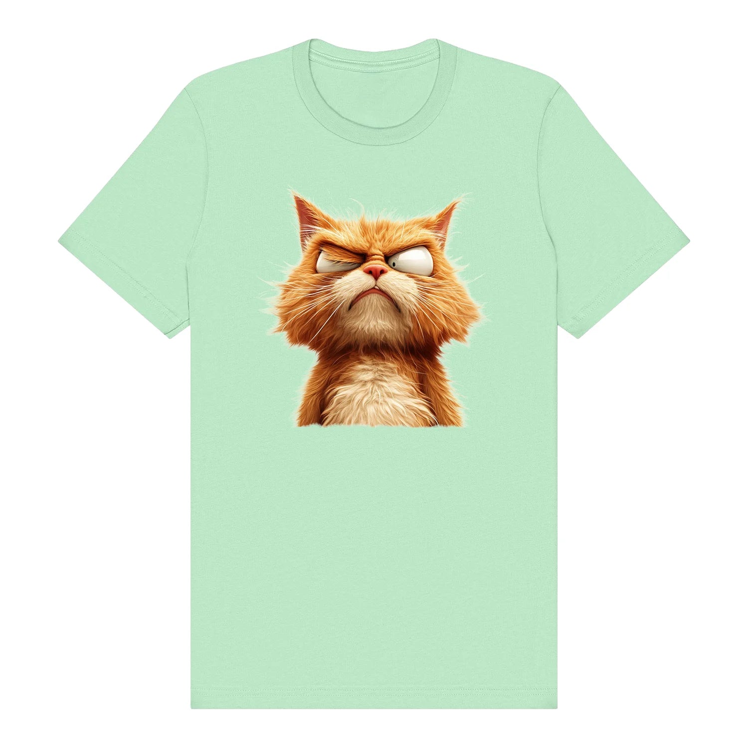 T-shirt Cat graphic 0003 - Mint