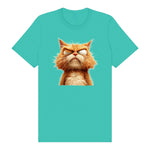 T-shirt Cat graphic 0003 - Teal