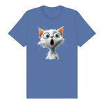T-shirt Cat graphic 0004 - Columbia Blue