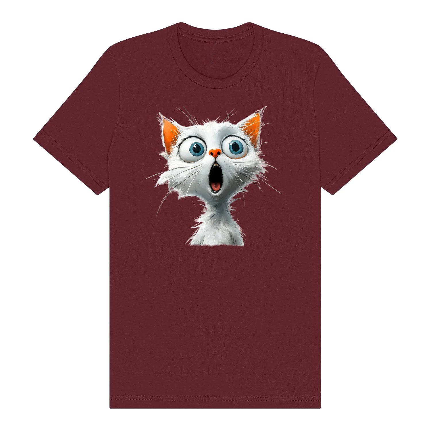T-shirt Cat graphic 0004 - Maroon