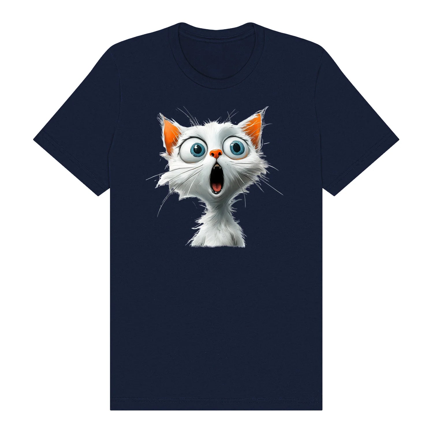 T-shirt Cat graphic 0004 - Navy