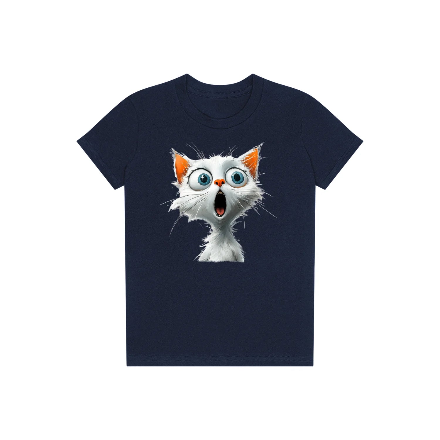 T-shirt Cat graphic 0004 - Navy