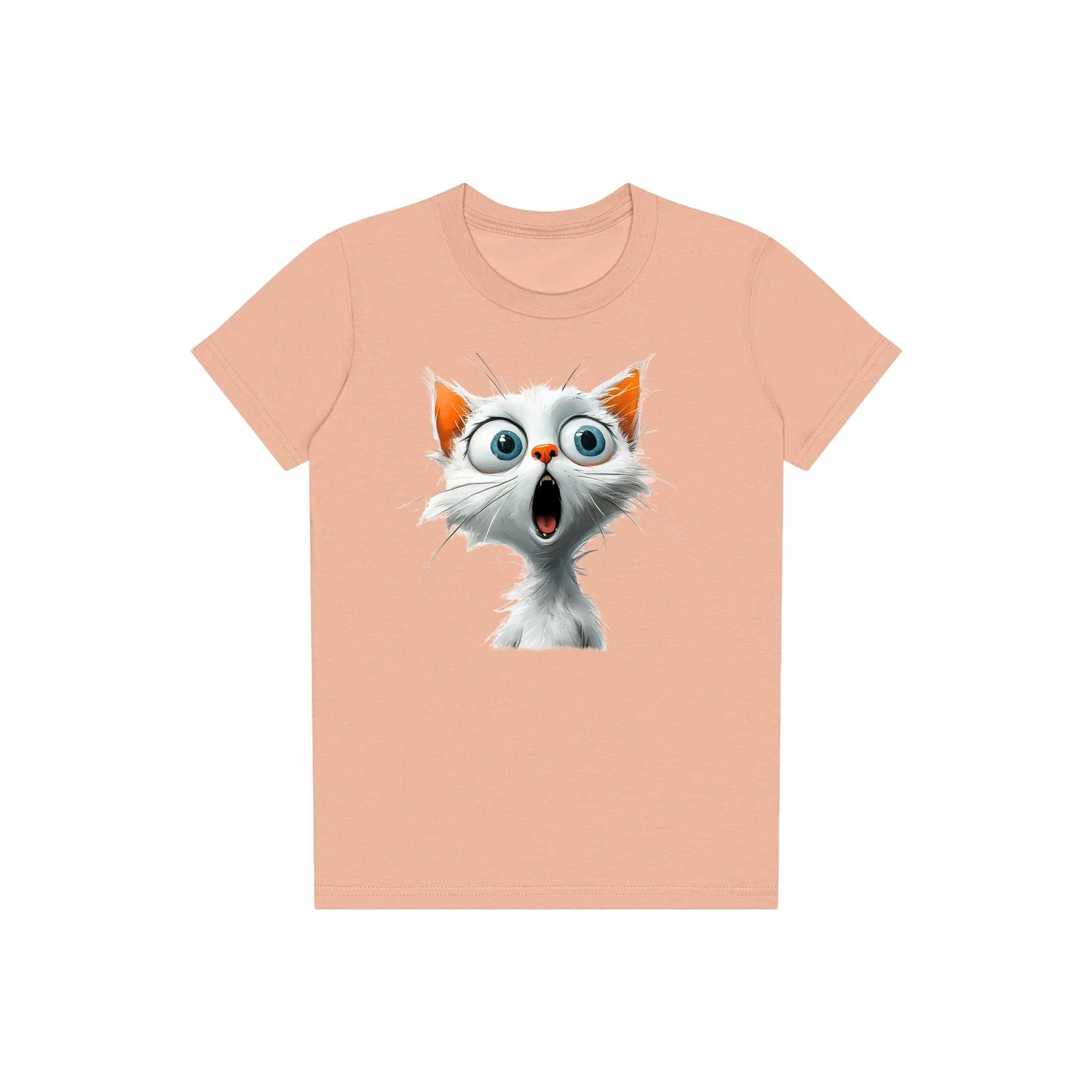 T-shirt Cat graphic 0004 - Peach