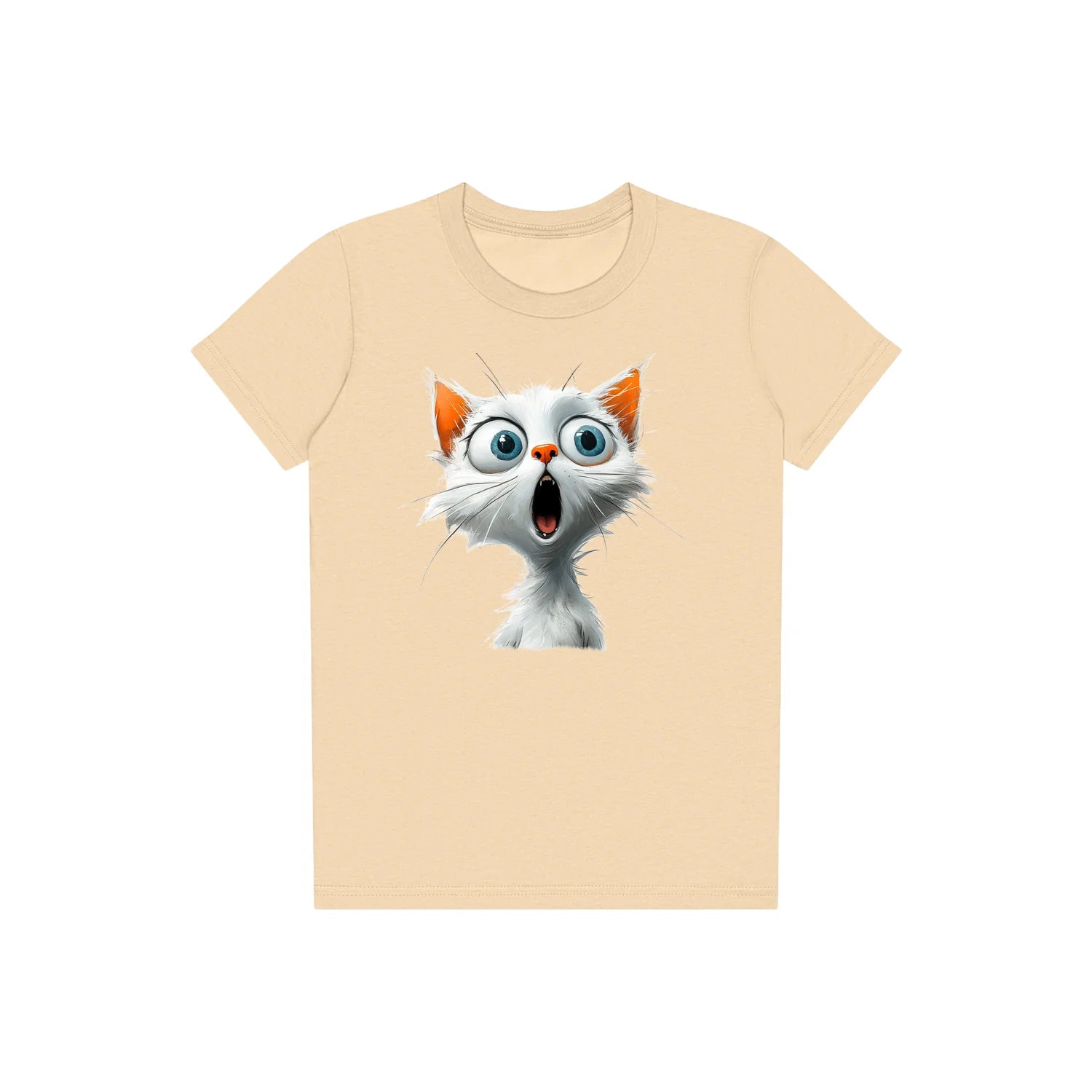 T-shirt Cat graphic 0004 - Soft Cream