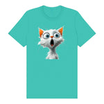 T-shirt Cat graphic 0004 - Teal