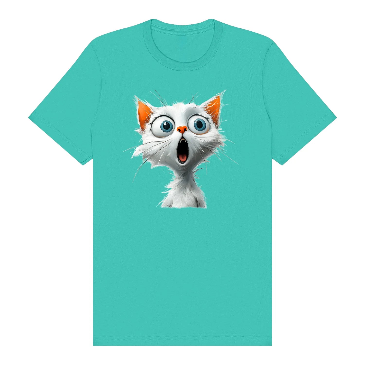 T-shirt Cat graphic 0004 - Teal