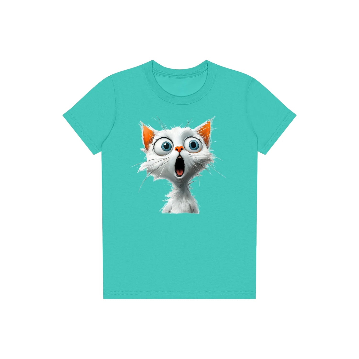 T-shirt Cat graphic 0004 - Teal