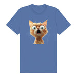 T-shirt Cat graphic 0005 - Columbia Blue