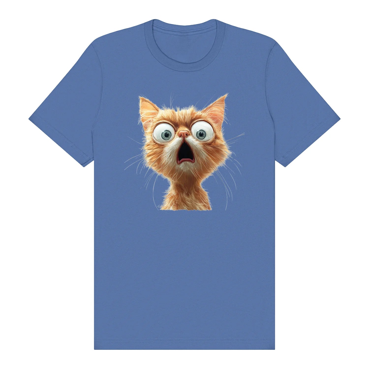 T-shirt Cat graphic 0005 - Columbia Blue