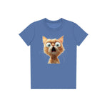 T-shirt Cat graphic 0005 - Columbia Blue