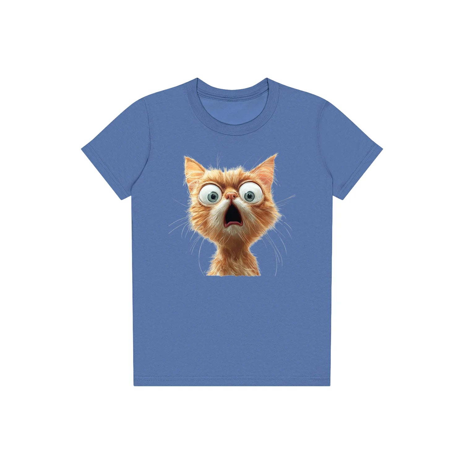 T-shirt Cat graphic 0005 - Columbia Blue
