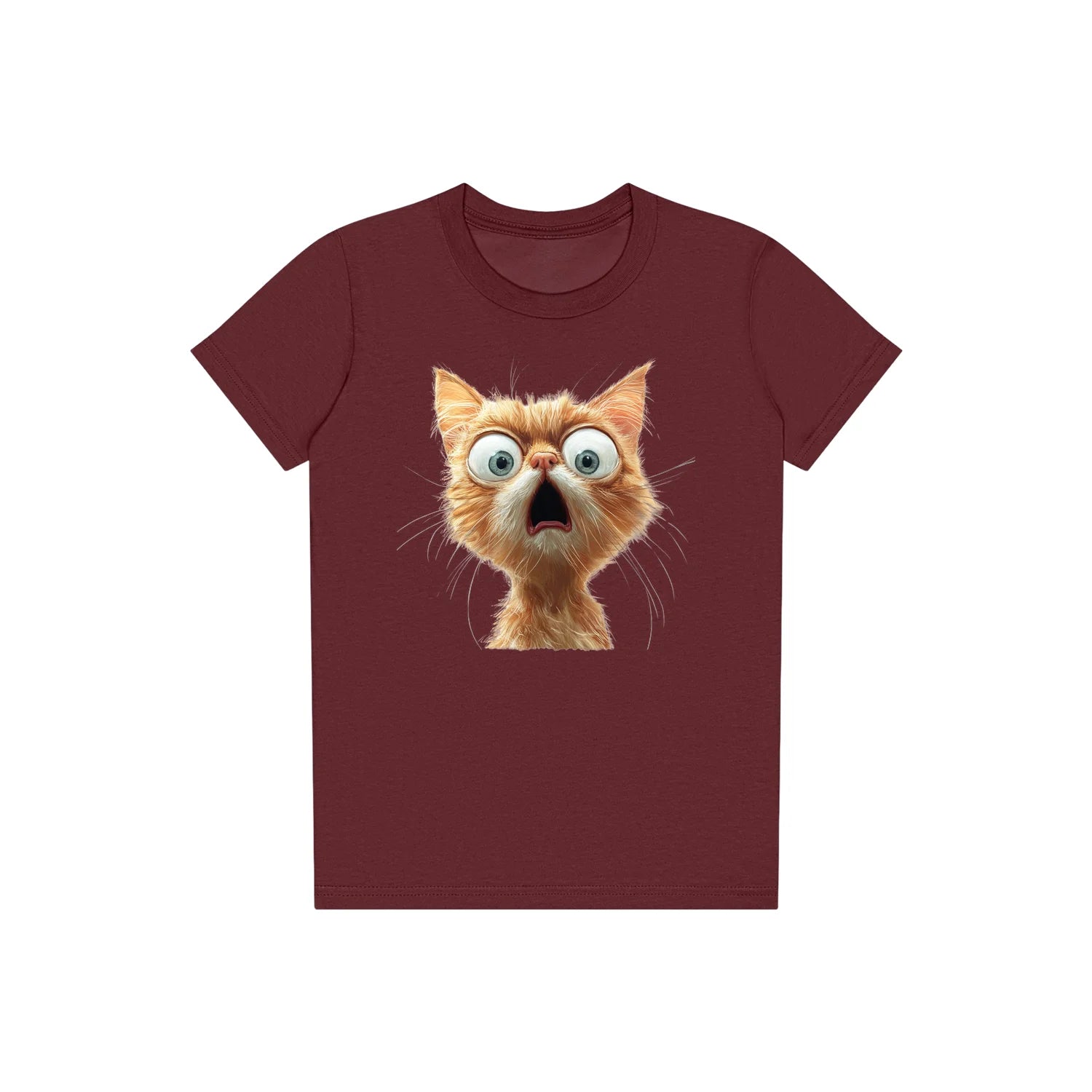 T-shirt Cat graphic 0005 - Maroon