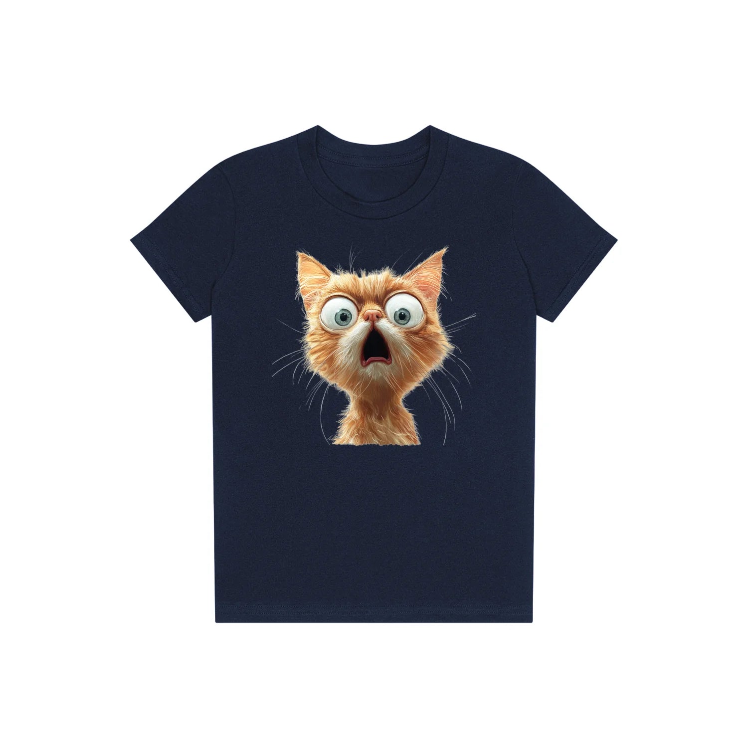 T-shirt Cat graphic 0005 - Navy