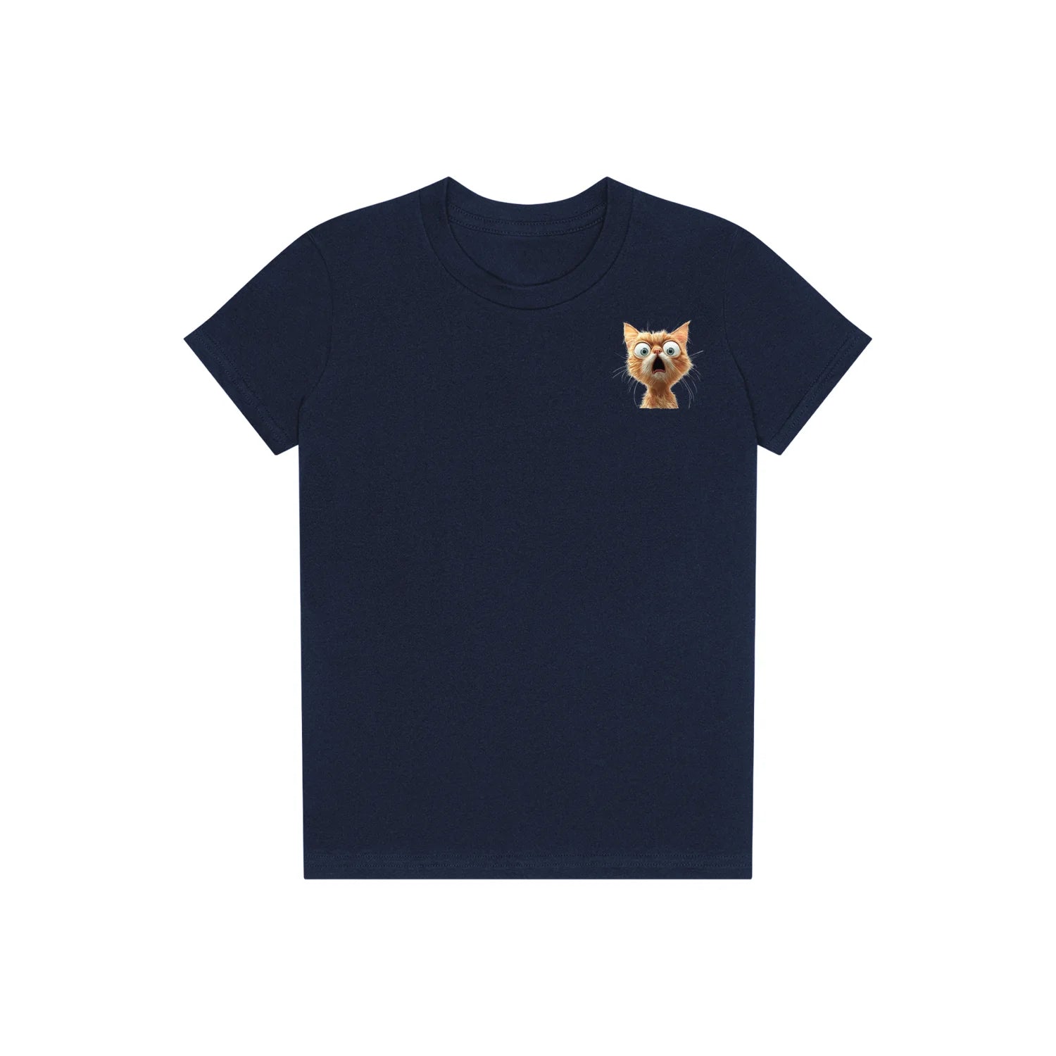 T-shirt Cat graphic 0005 - Navy