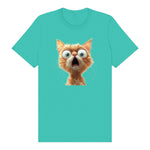 T-shirt Cat graphic 0005 - Teal