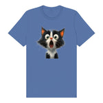 T-shirt Cat graphic 0006 - Columbia Blue