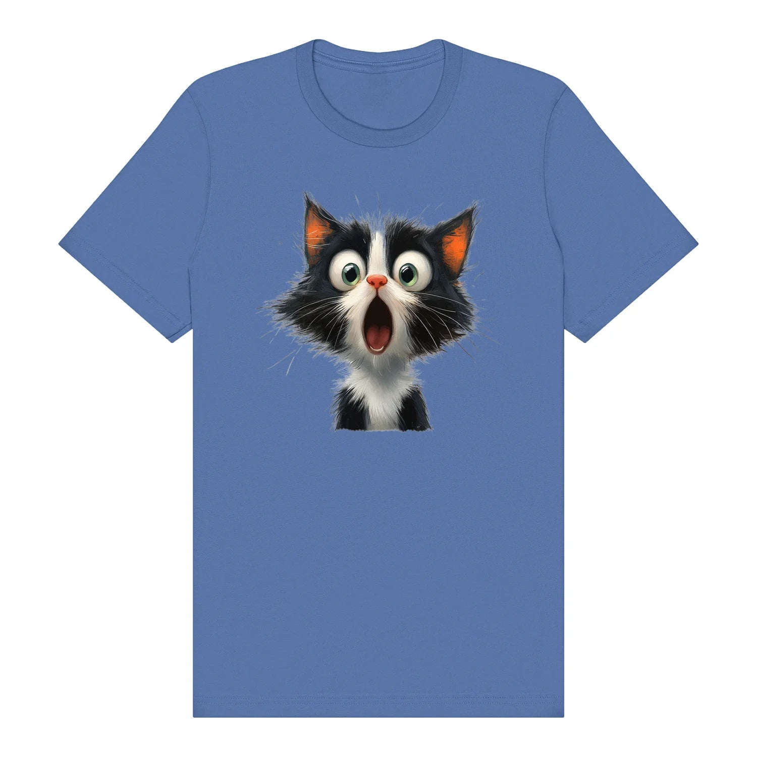 T-shirt Cat graphic 0006 - Columbia Blue