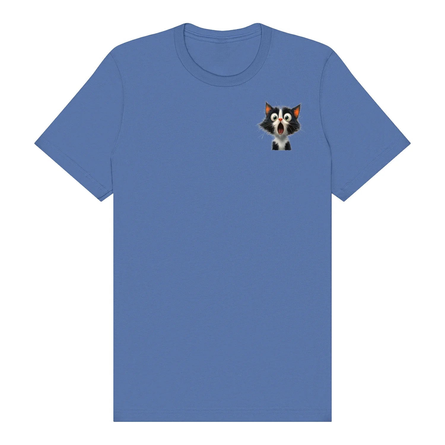 T-shirt Cat graphic 0006 - Columbia Blue