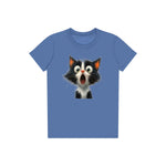 T-shirt Cat graphic 0006 - Columbia Blue