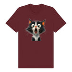 T-shirt Cat graphic 0006 - Maroon