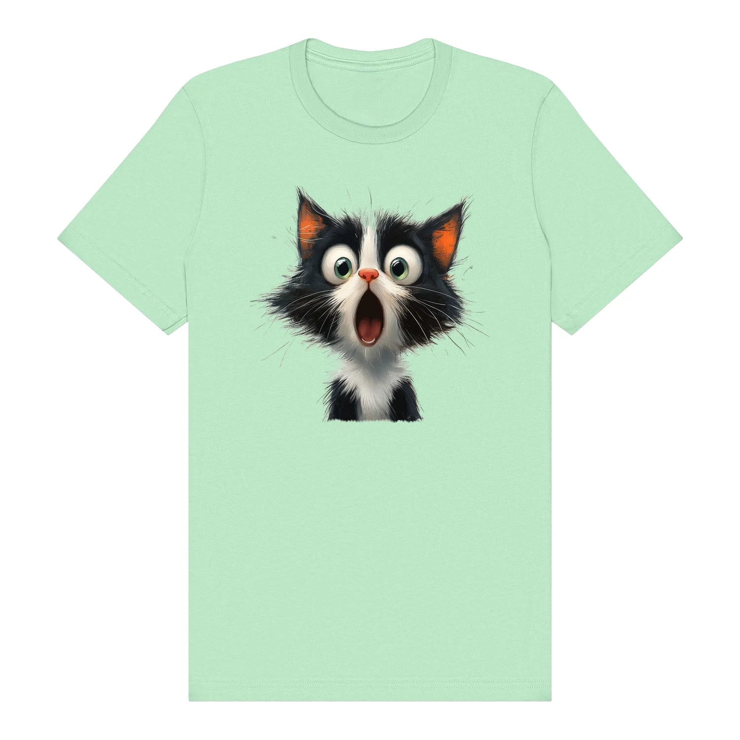 T-shirt Cat graphic 0006 - Mint