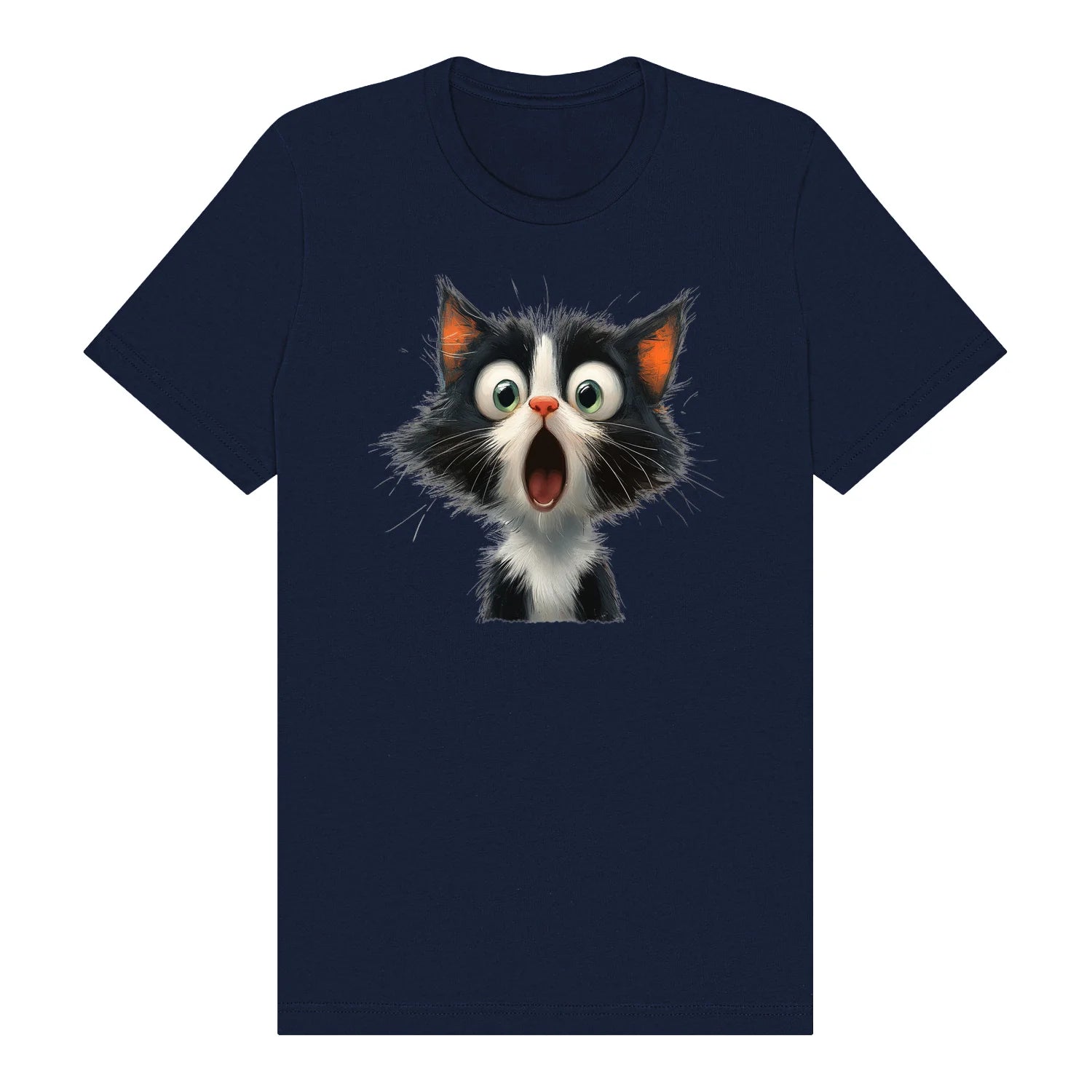 T-shirt Cat graphic 0006 - Navy
