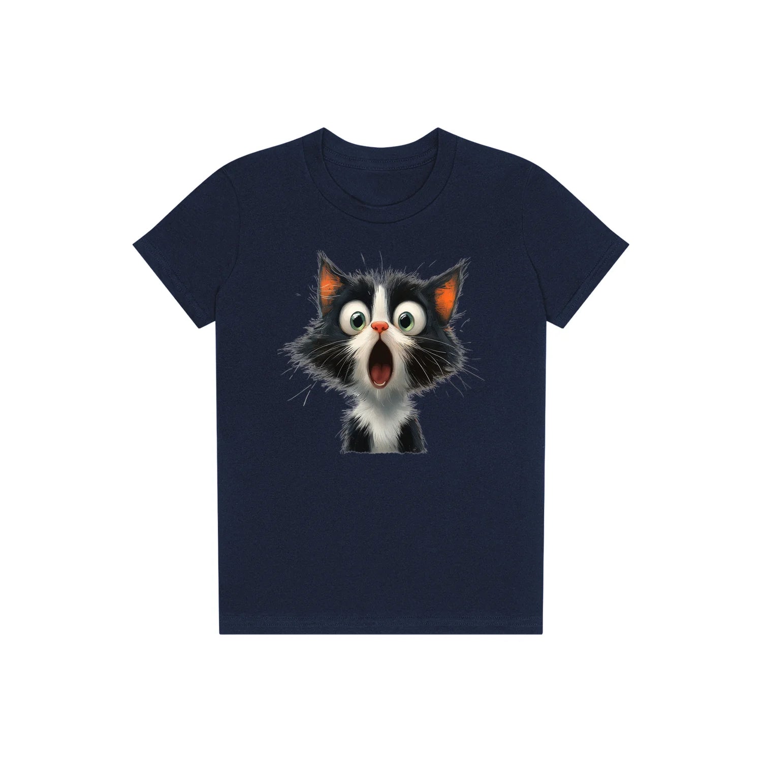 T-shirt Cat graphic 0006 - Navy