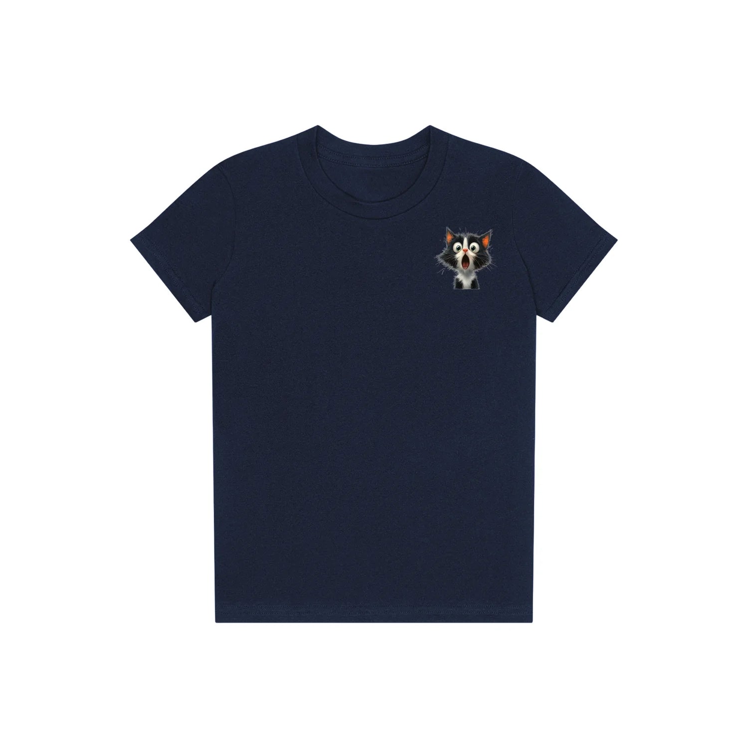 T-shirt Cat graphic 0006 - Navy